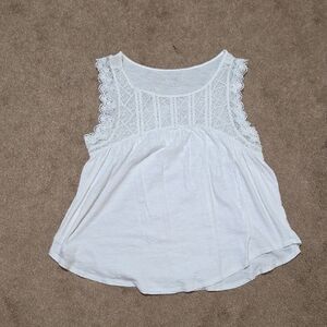 GAP White Lace Detail Tank Top